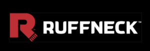 Logo featuring the word "RUFFNECK" with a stylized letter "R."